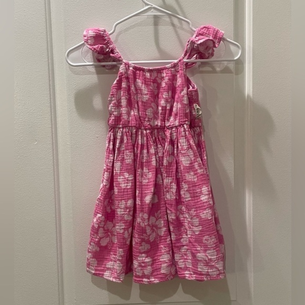 Disney Mickey & Friends Girls Minnie Pink Floral Dress